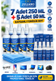 7 Adet 250 ML + 5 Adet 50 ML- Gözlük, Cep Telefonu,TV, Bilgisayar, Laptop, Tablet, Temizlik Seti