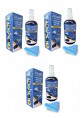 3 ADET -  (250 ML) Gözlük, Cep Telefonu, Led, Bilgisayar, Ekran, Laptop, Tablet, Televizyon, Kamera Temizlik 